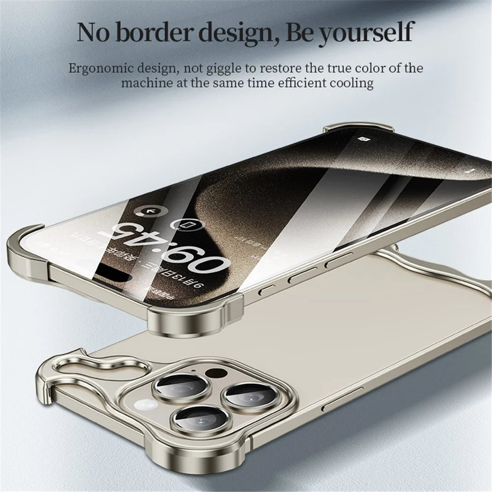 For iPhone 15 Plus Bumper Case Aluminium Alloy Corner Pad Protection - Blue - 3