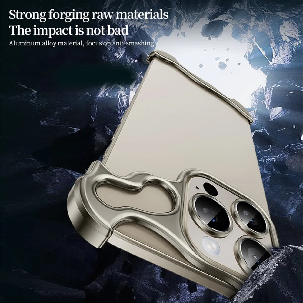For iPhone 15 Plus Bumper Case Aluminium Alloy Corner Pad Protection - Blue - 6
