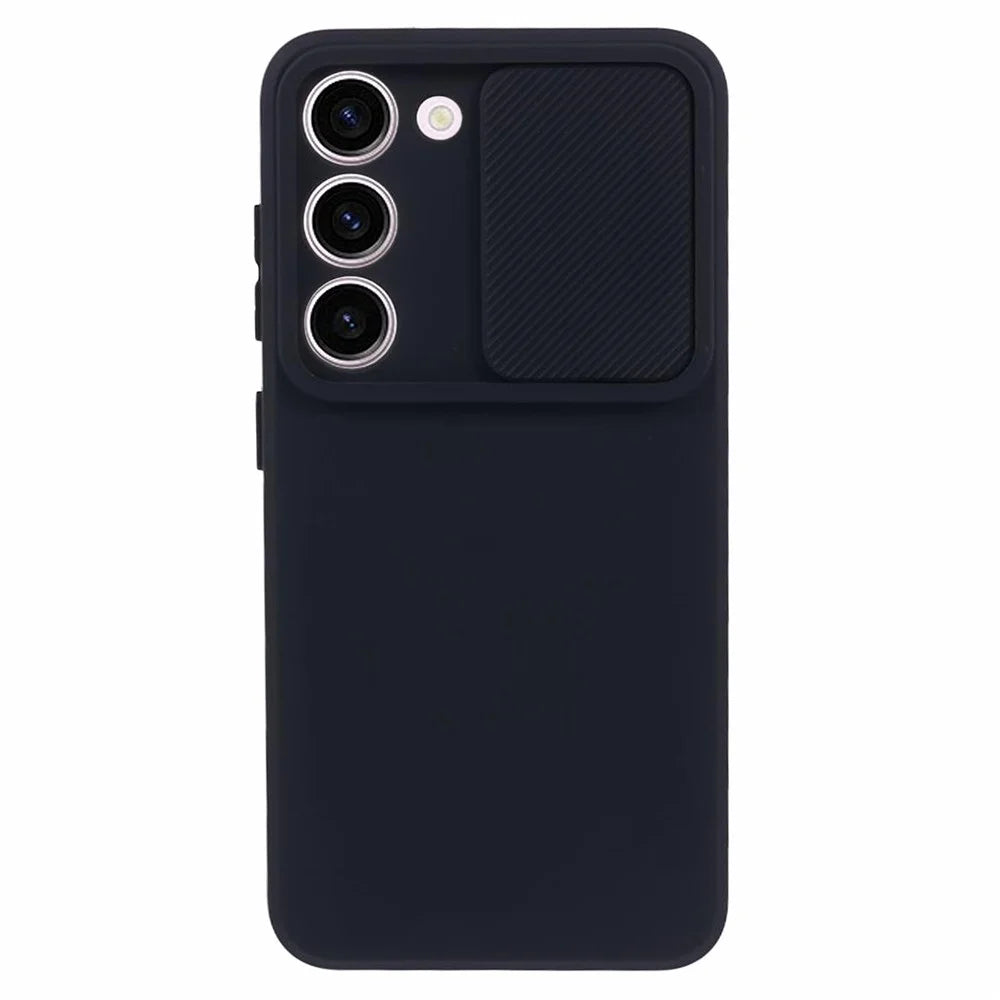 TMT Series for Samsung Galaxy S23+ Phone Case TPU Shell Slide Lens Cover - Black - 1