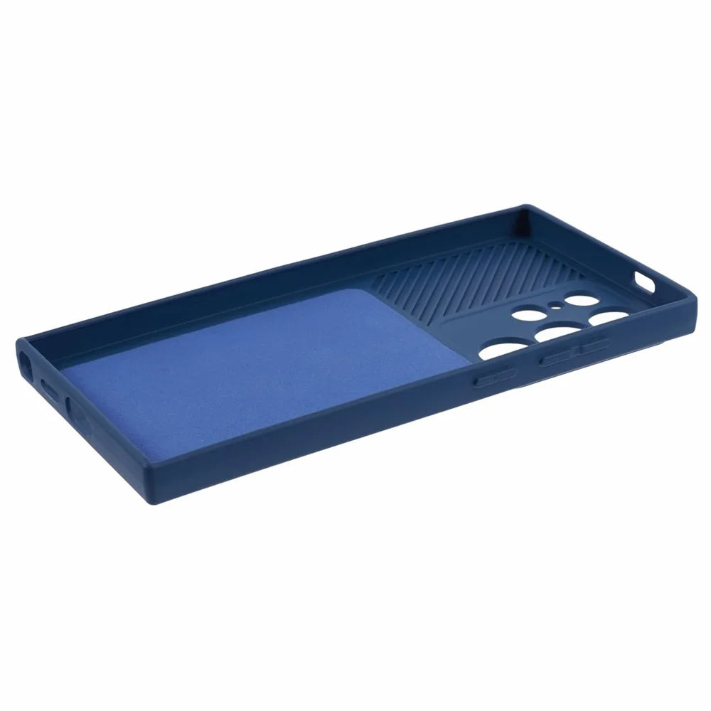 TMT Series for Samsung Galaxy S21 Ultra 5G TPU Case Anti-drop Phone Cover with Slide Lens Lid - Sapphire - 5