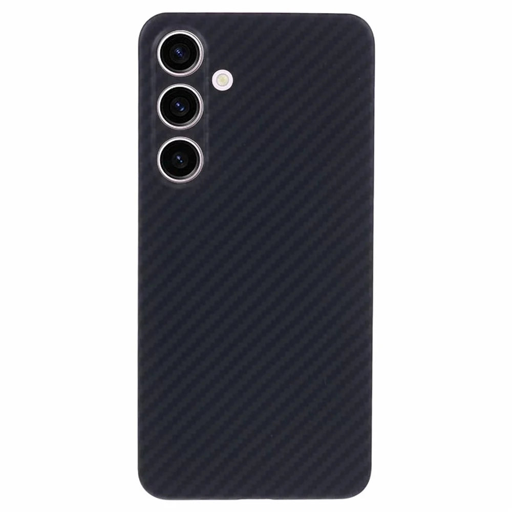 For Samsung Galaxy S24+ Aramid Fiber Case 1500D Carbon Fiber Texture Anti-Drop Phone Cover, Black - 1