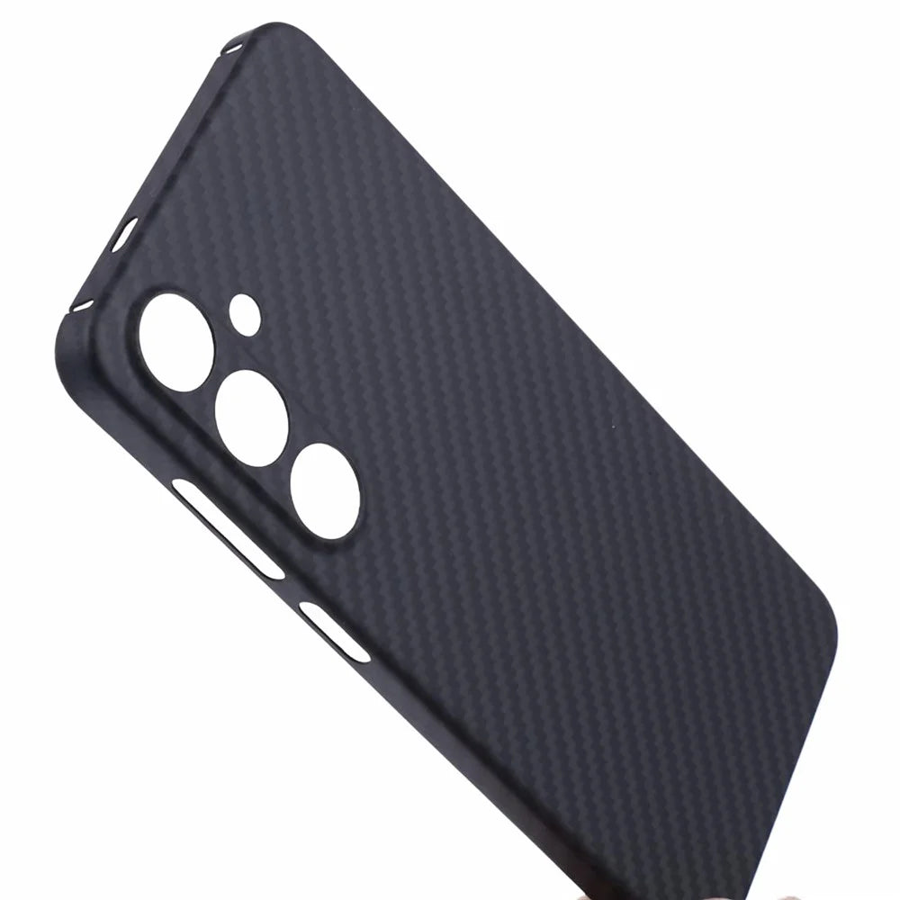 For Samsung Galaxy S24+ Aramid Fiber Case 1500D Carbon Fiber Texture Anti-Drop Phone Cover, Black - 6