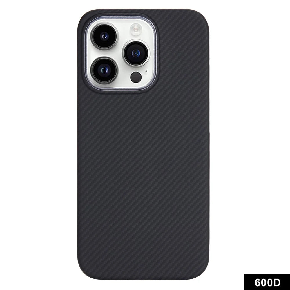 For iPhone 14 Pro Case Compatible with MagSafe 600D Fine Texture Aramid Fiber Phone Case - 1