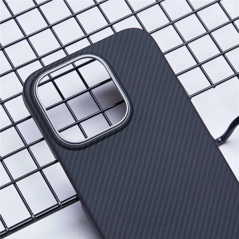 For iPhone 14 Pro Max Aramid Fiber Case 600D Fine Texture Phone Case Compatible with MagSafe - 5