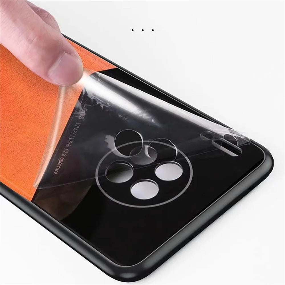 For Samsung Galaxy S24 Scratch Resistant Case Magnetic Car Mount PU+TPU+PC Cover - Red - 2