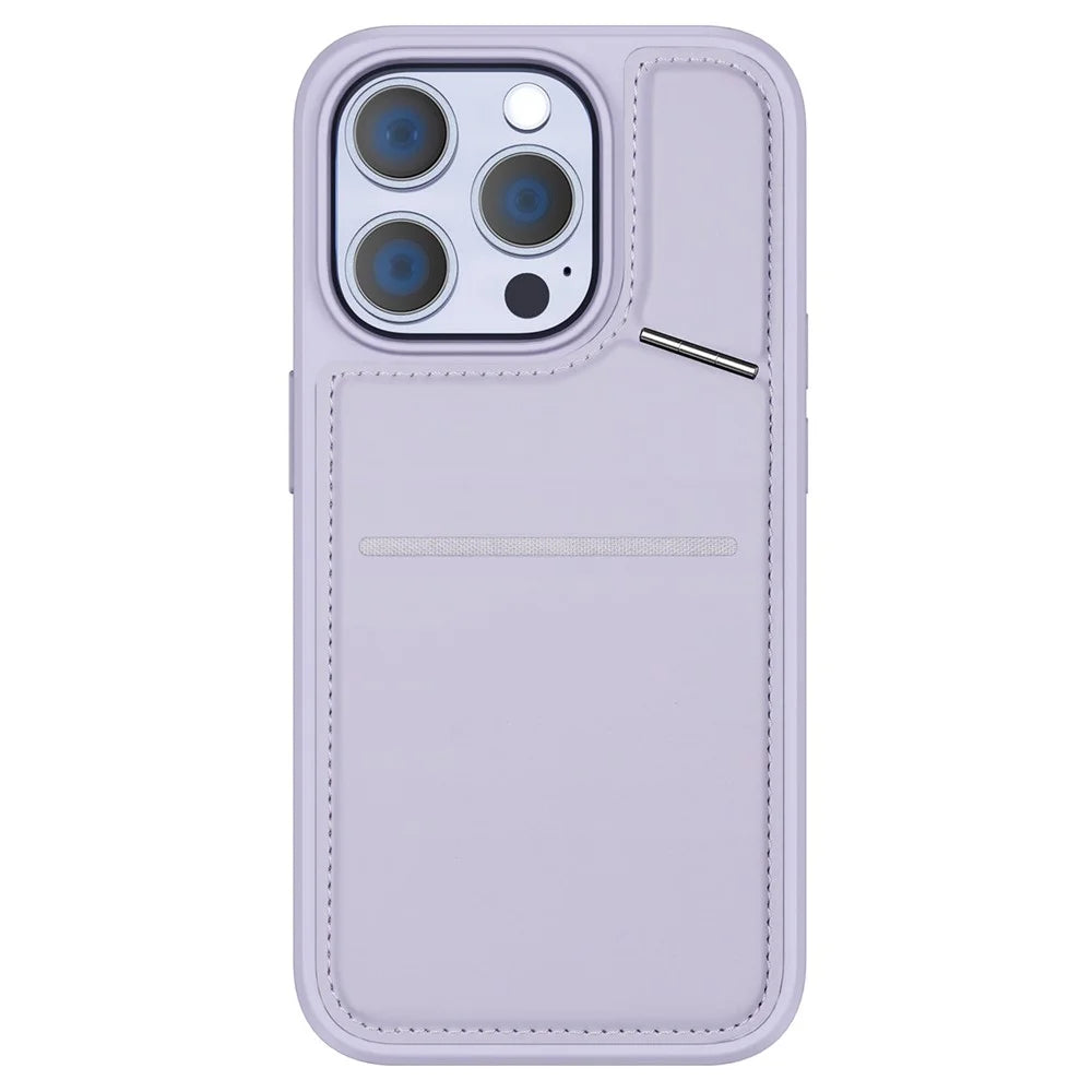 DUX DUCIS Rafi II Series for iPhone 13 Pro Phone Case Card Slots Cover RFID Blocking Protection - Purple - 2