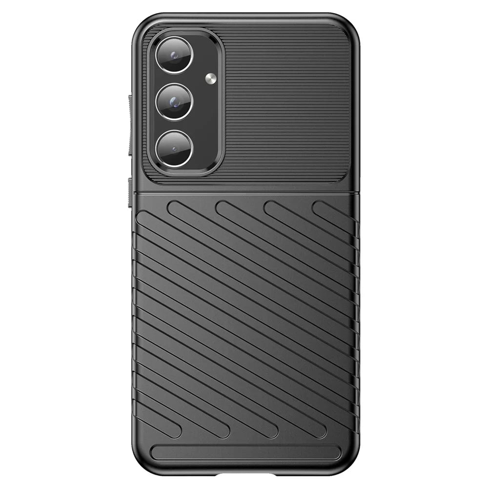 Thunder Series for Samsung Galaxy A55 5G Phone Case Flexible TPU Phone Cover - Black - 2