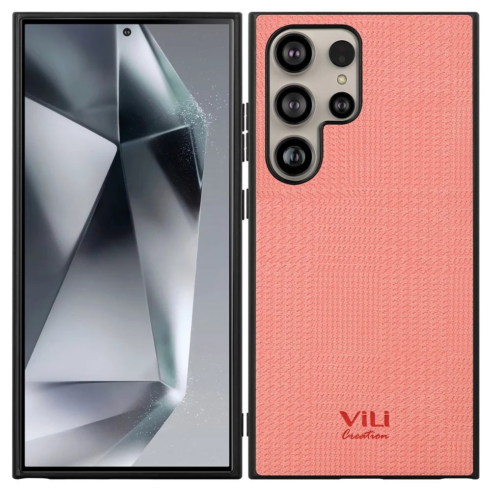 VILI TH Series for Samsung Galaxy S24 Ultra Shockproof Cover Protective Phone Case - Pink - 1