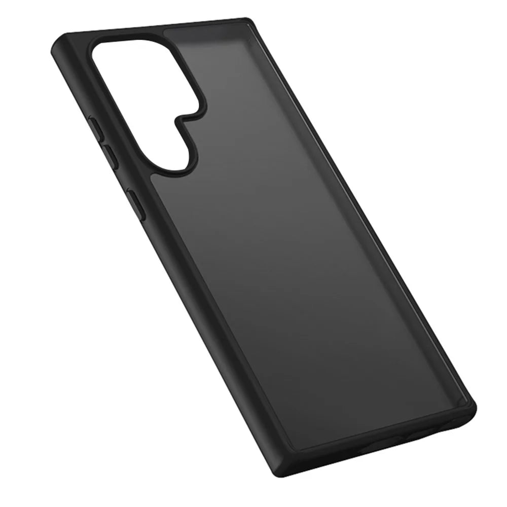 X-LEVEL For Samsung Galaxy S24 Ultra Acrylic Phone Case Skin-touch Rubberized Cover - Black - 1
