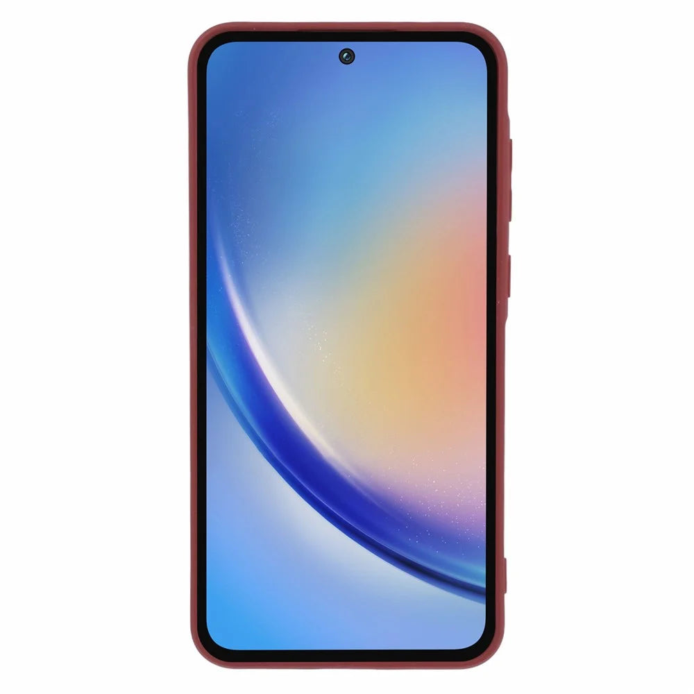YX Series For Samsung Galaxy A35 5G TPU Case Matte Phone Cover (Precise Cutout) - Wine Red - 2