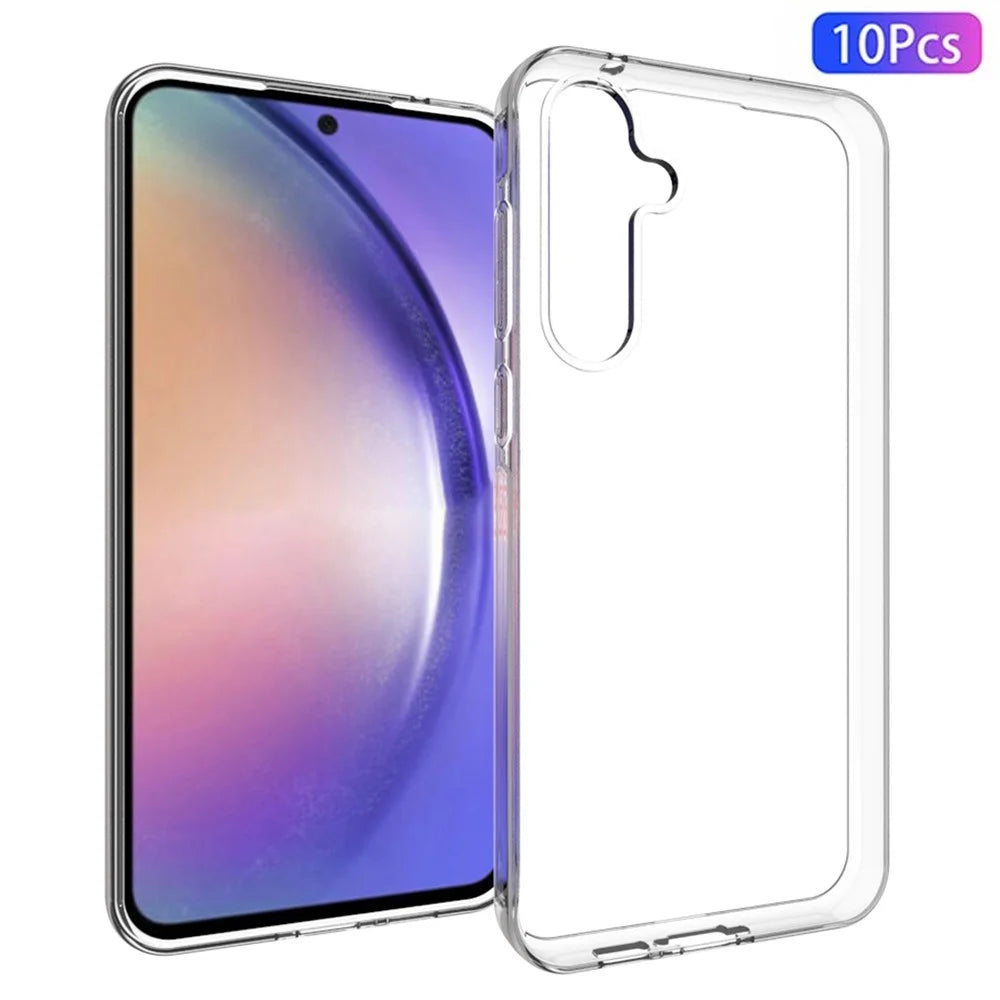 10Pcs / Pack For Samsung Galaxy A55 5G Transparent TPU Phone Case Watermark-Free - 1