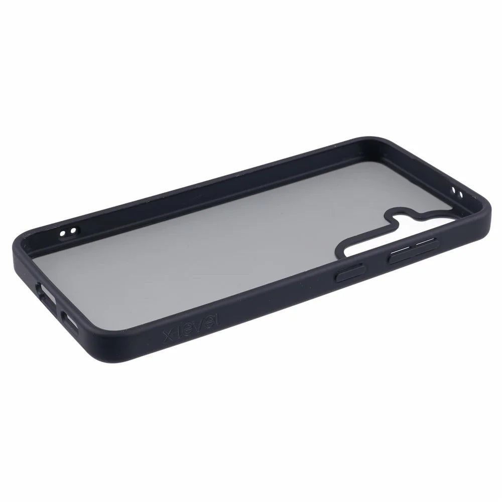 X-LEVEL For Samsung Galaxy S24 Case Acrylic+TPU Rubberized Phone Cover Skin-Friendly - Black - 3