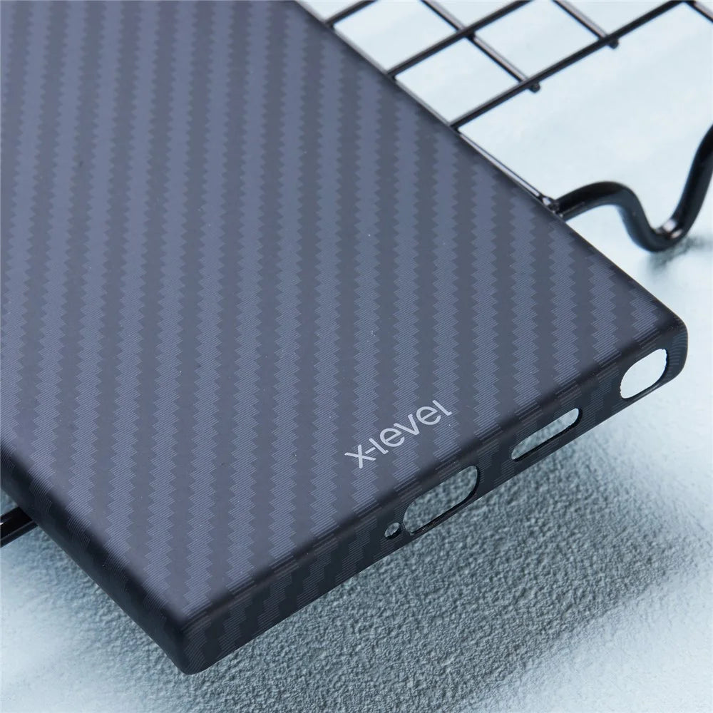 X-LEVEL For Samsung Galaxy S24 Ultra Magnetic Case Carbon Fiber Texture PC Phone Cover - 7