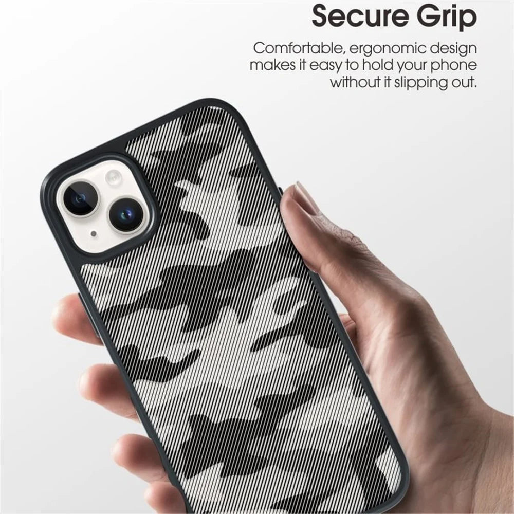 IBMRS For iPhone 15 Back Case Anti-scratch TPU+PC Mobile Phone Cover - Camouflage - 2