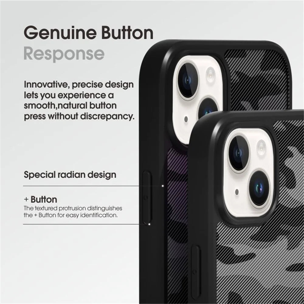 IBMRS For iPhone 15 Back Case Anti-scratch TPU+PC Mobile Phone Cover - Camouflage - 7
