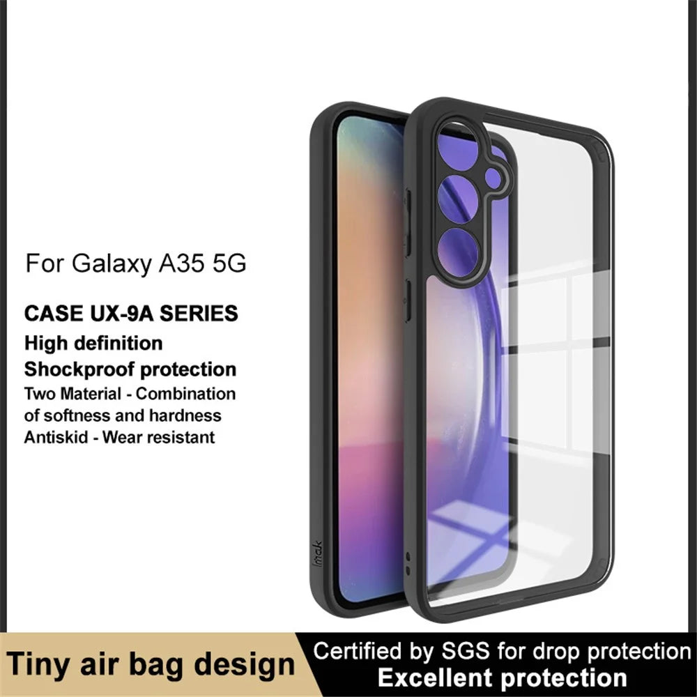 IMAK UX-9A Series for Samsung Galaxy A35 5G Clear Case Airbag Protection TPU + PC Phone Cover - 3