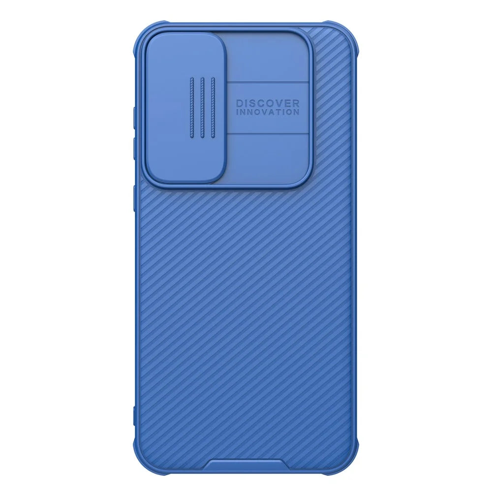NILLKIN CamShield Pro Series For Samsung Galaxy A55 5G Case Slide Lens Protection PC+TPU Cover - Blue - 2
