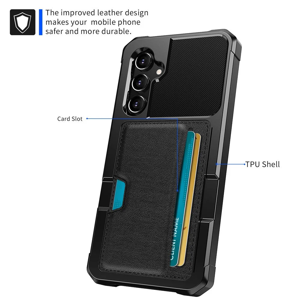 ZM02 For Samsung Galaxy A55 5G Card Slot Four Corner Drop Protection Phone Case - 2