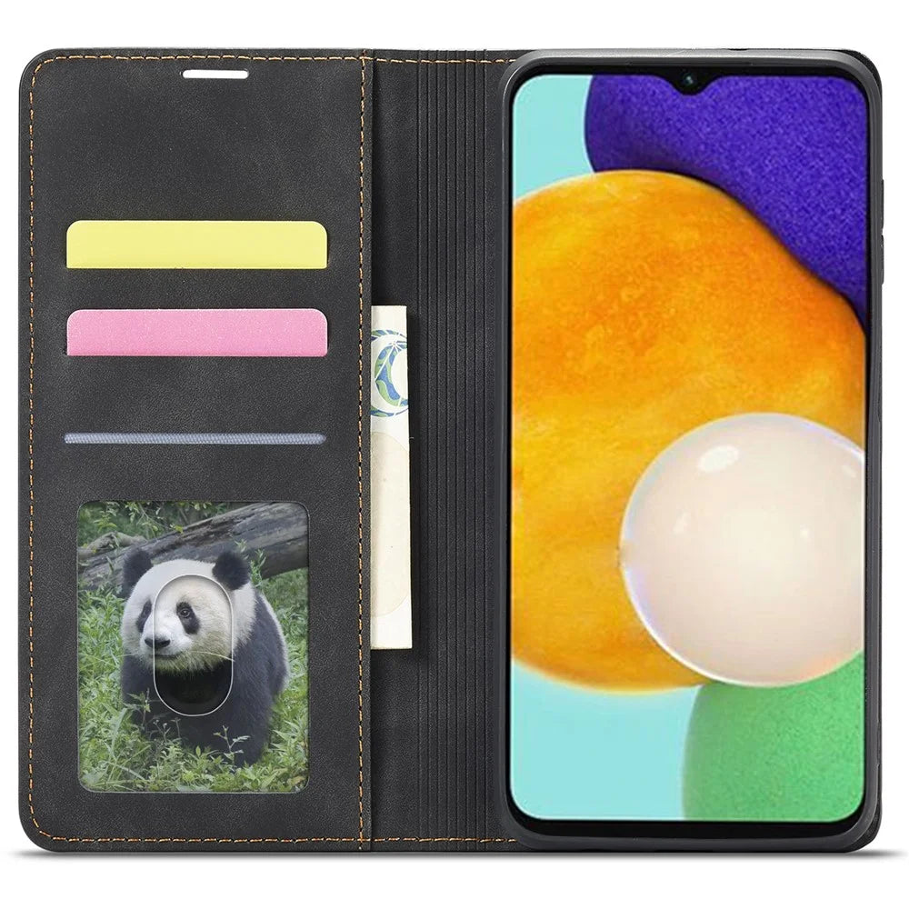 FORWENW Fantasy Series for Samsung Galaxy A35 5G Stand Wallet PU Leather Phone Cover Anti-drop Case - Black - 2
