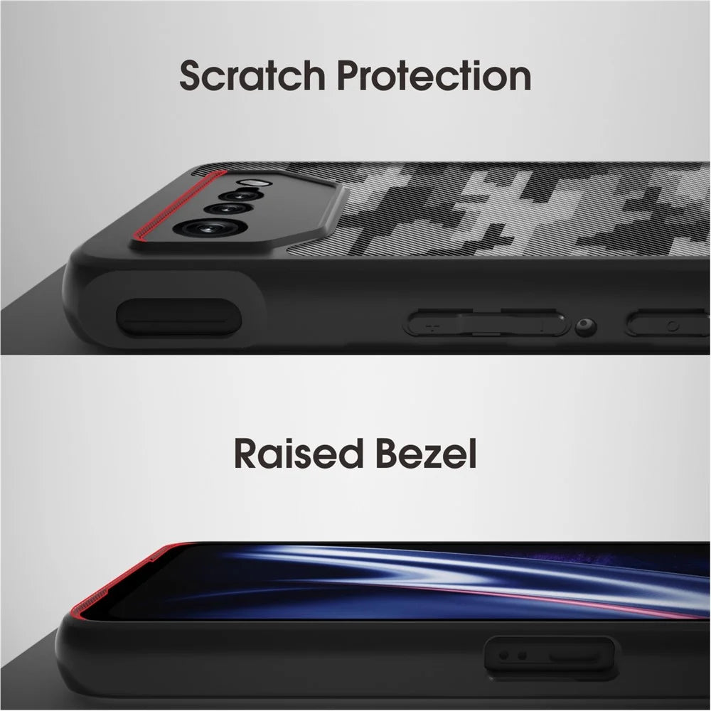 IBMRS For Asus ROG Phone 7 5G Cases Anti-Scratch TPU+PC Phone Cover Shell - Grid Camouflage - 5