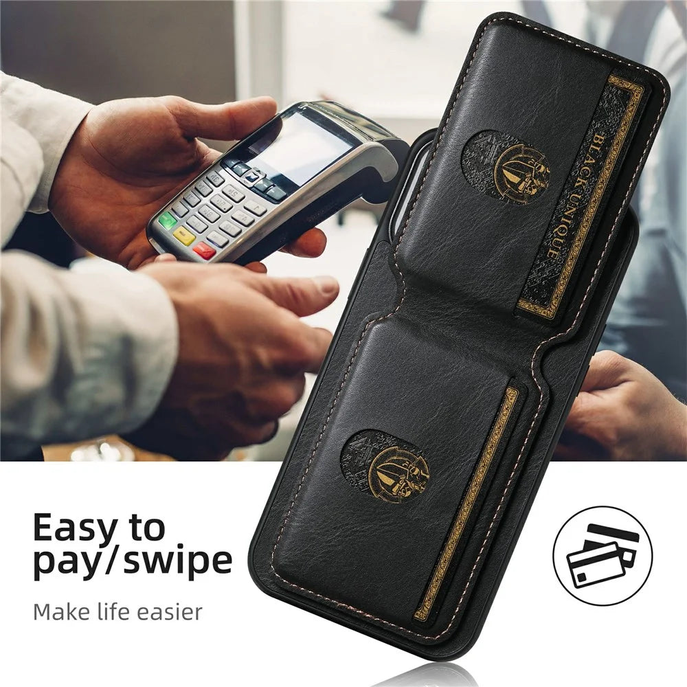 SUTENI H03 For iPhone 11 Pro Max Case Kickstand Shockproof Phone Cover Waxy Texture - Black - 6