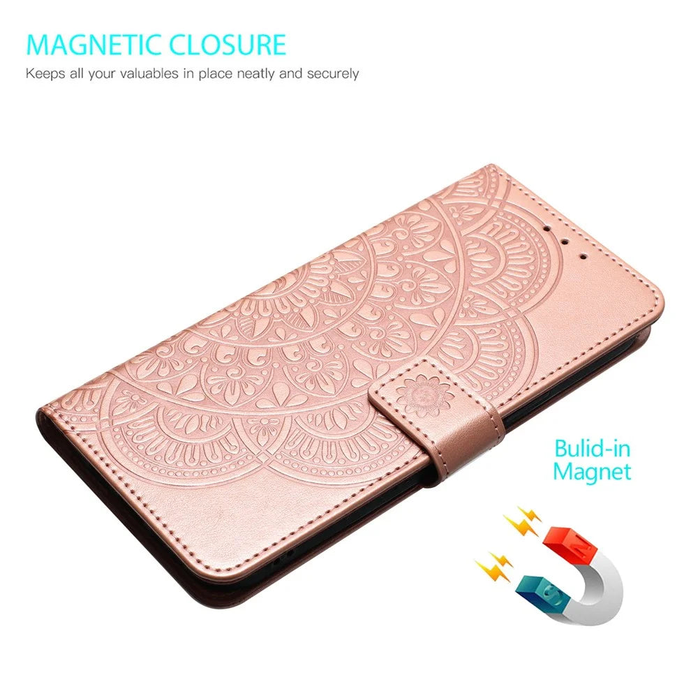 For Samsung Galaxy A71 4G SM-A715 Case Folio PU Leather Phone Cover - Rose Gold - 4