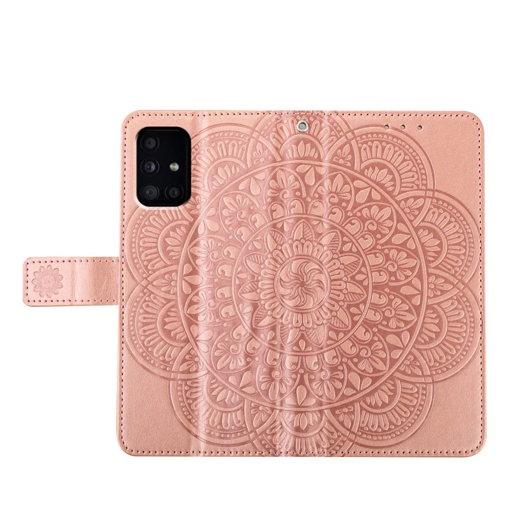 For Samsung Galaxy A71 4G SM-A715 Case Folio PU Leather Phone Cover - Rose Gold - 5
