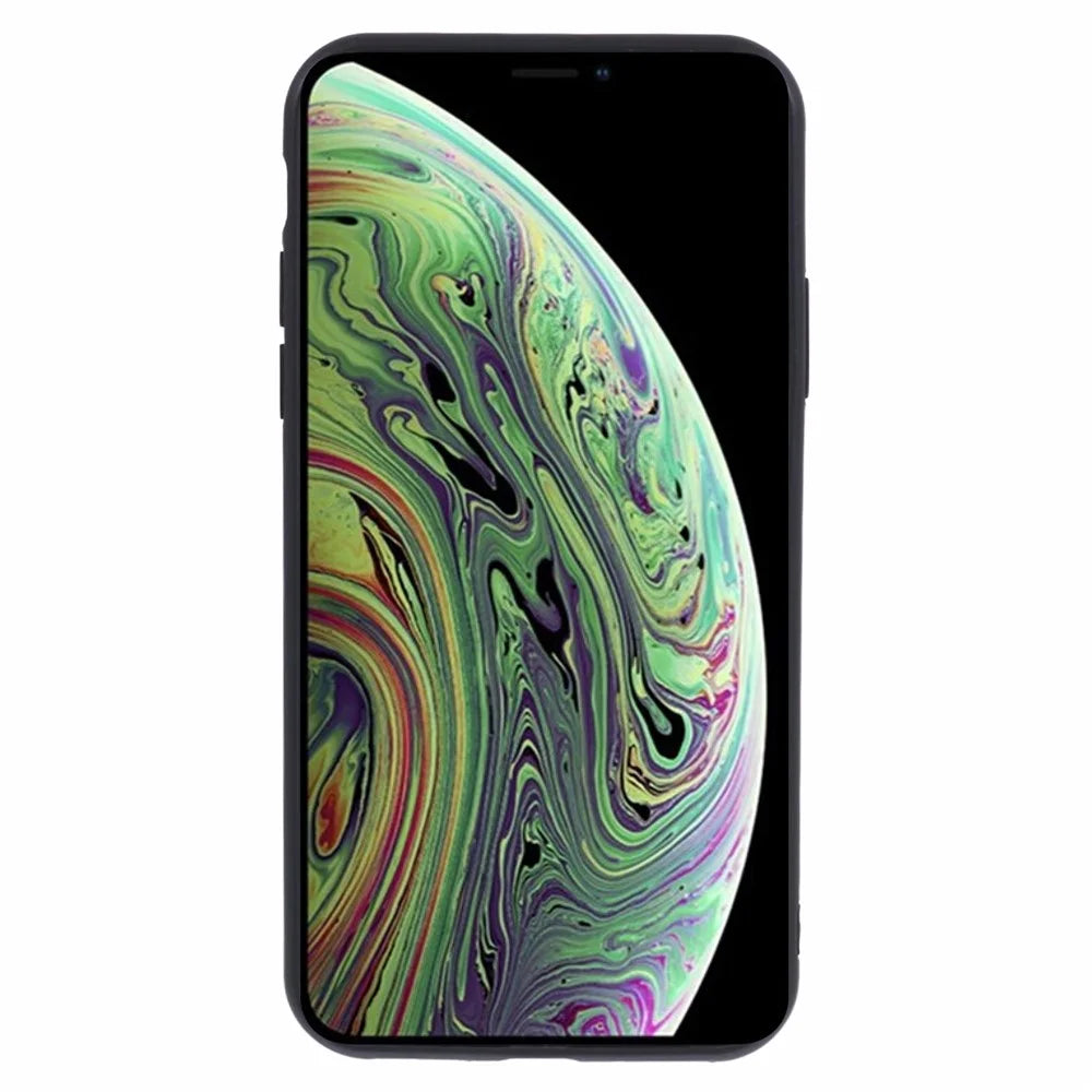 SUTENI H03 For iPhone X / XS 5.8 inch Case PU Leather Waxy Textured Cover with Card Holder - Black - 3