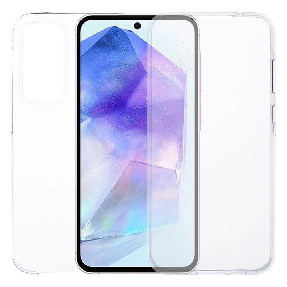 For Samsung Galaxy A55 5G Case Acrylic + TPU Anti-drop Clear Phone Cover with PET Film - 1