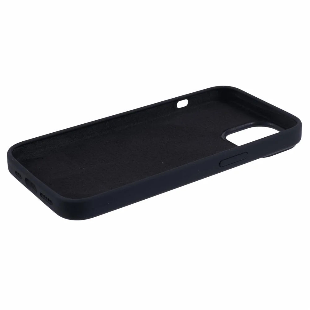 BJT Series For iPhone 14 Magnetic Phone Case TPU+Silicone Fabric Lining Back Cover - Black - 6