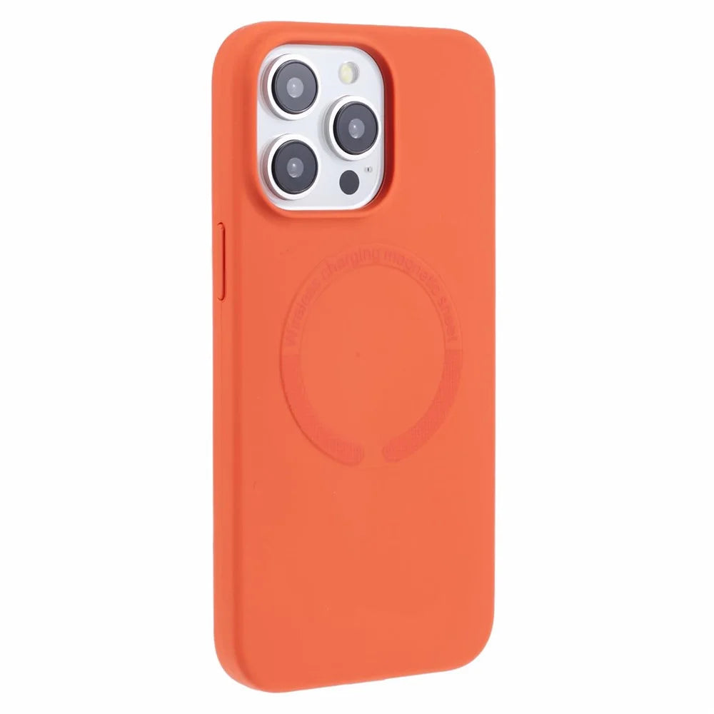 BJT Series Case for iPhone 12 Pro 6.1 inch / 12 6.1 inch Shell TPU+Silicone Cover Compatible with MagSafe - Orange - 1