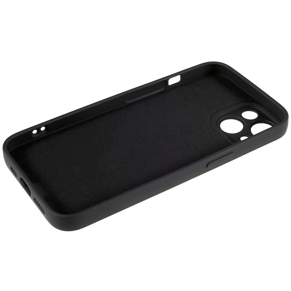 For iPhone 15 Cell Phone Case Solid Color Anti-scratch 2.0mm TPU Protection Cover - Black - 6
