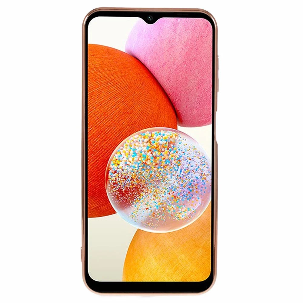 For Samsung Galaxy A13 5G Protective Case 6D Electroplating Love Heart TPU Phone Cover - Red - 2