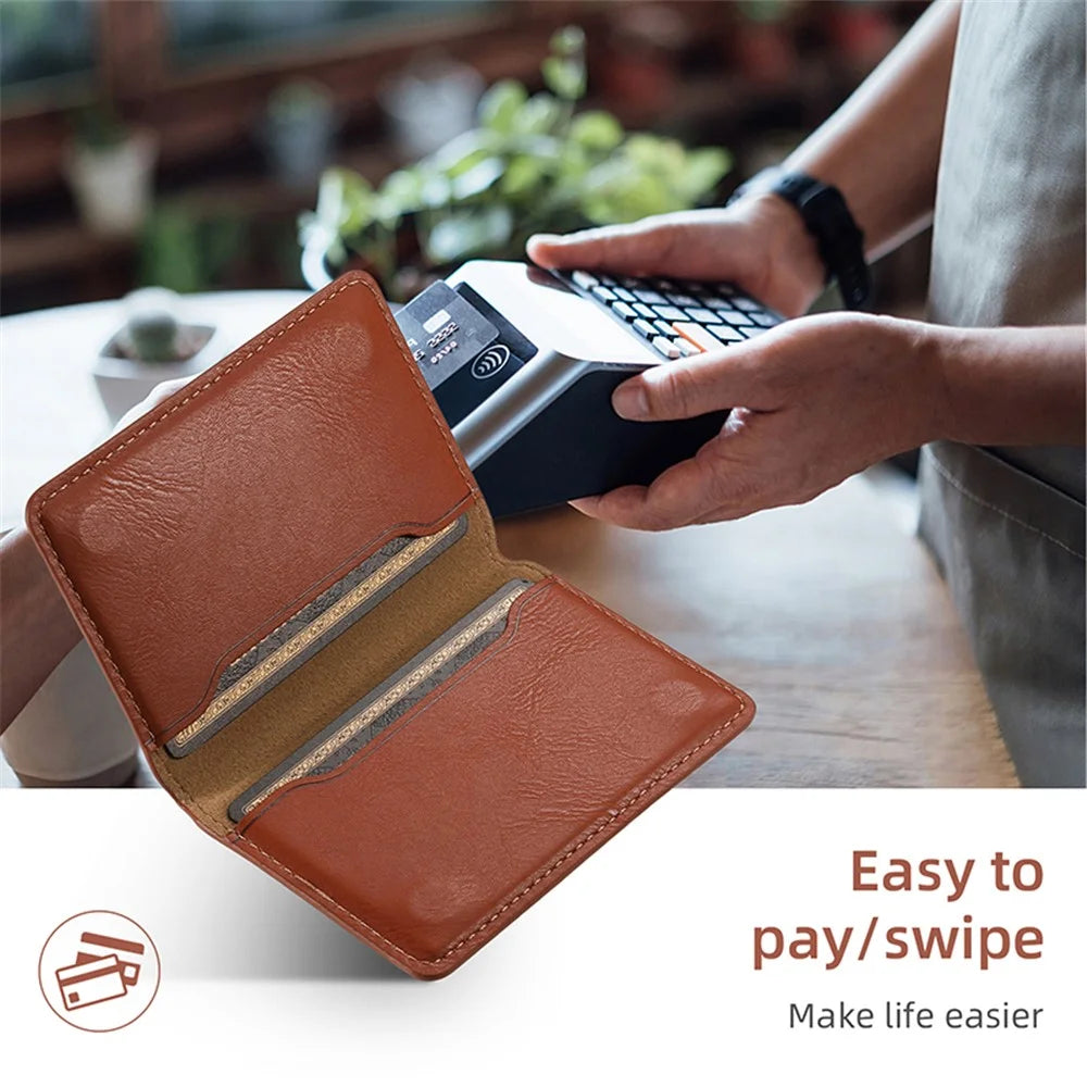 DENIOR For iPhone 11 Pro Max Magnetic Case Cowhide Texture Detachable Card Bag Phone Shell - Brown - 5