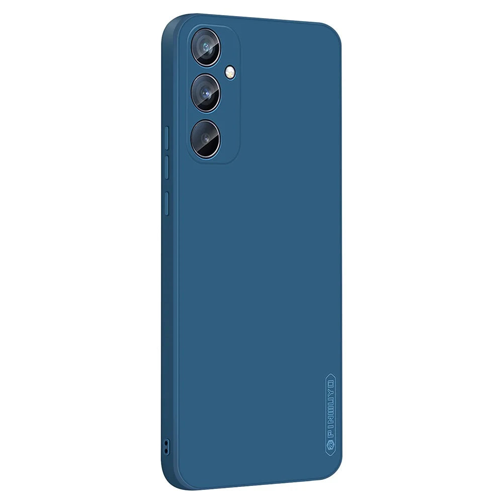 PINWUYO JK Touching Series For Samsung Galaxy A55 5G Case Anti-Drop Soft TPU Phone Cover - Navy Blue - 1