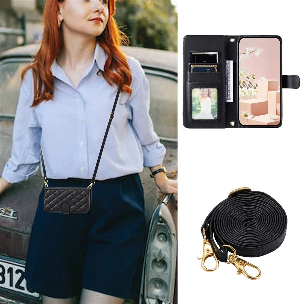 For Samsung Galaxy A23 4G / A23 5G (Global Version) / F23 5G / M23 5G / M13 4G Case Leather Wallet Flip Phone Cover - Black - 5