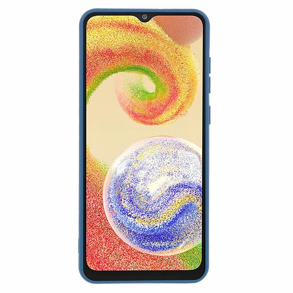 For Samsung Galaxy A04e 4G / F04 4G / M04 4G Cell Phone Case 2.0mm Soft TPU Arc Edge Shockproof Cover - Blue - Blue - 2