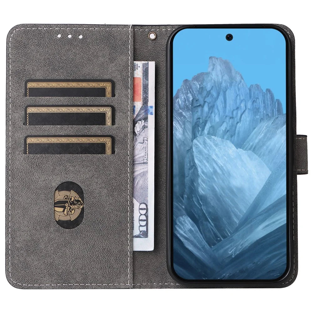 For Google Pixel 9 Pro XL Case RFID Blocking Wallet Flip PU Leather Cover - Blue - 2