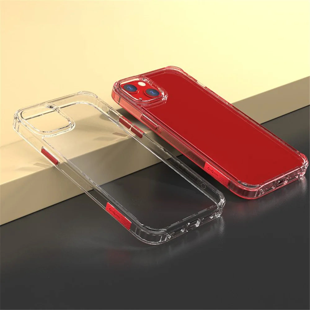 Q.COO For Apple iPhone 14 TPU+PC Phone Cover Clear Phone Protector - Transparent - 1