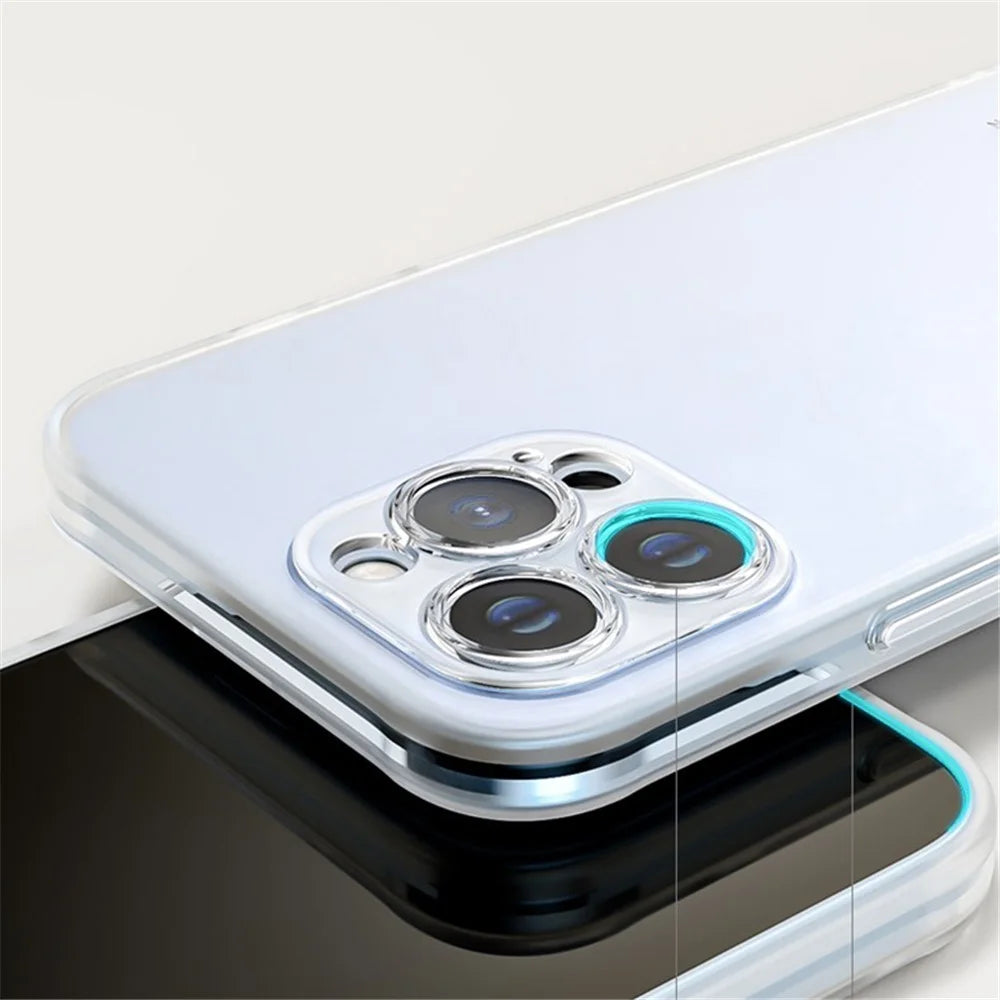 Q.COO Ice Mist Series for iPhone 13 Pro Max Case Anti-fingerprint Matte Soft TPU Phone Cover - White - 6