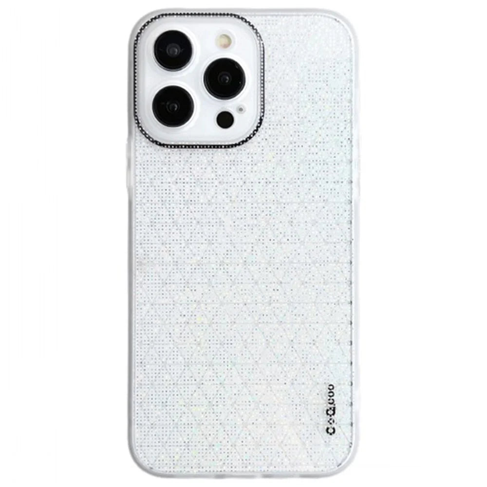 Q.COO For iPhone 13 Pro Case TPU Aurora Effect Refracting Phone Cover Camera Protection - White - 1