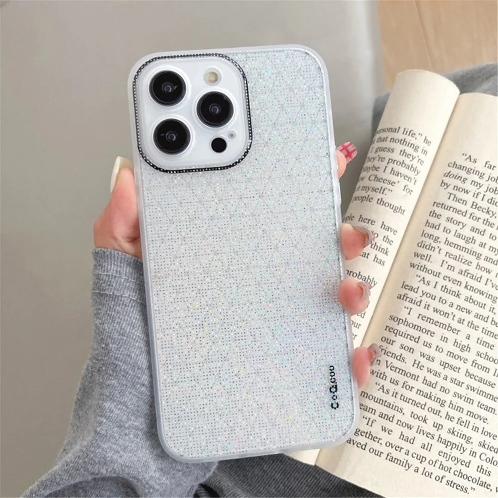 Q.COO For iPhone 13 Pro Case TPU Aurora Effect Refracting Phone Cover Camera Protection - White - 2