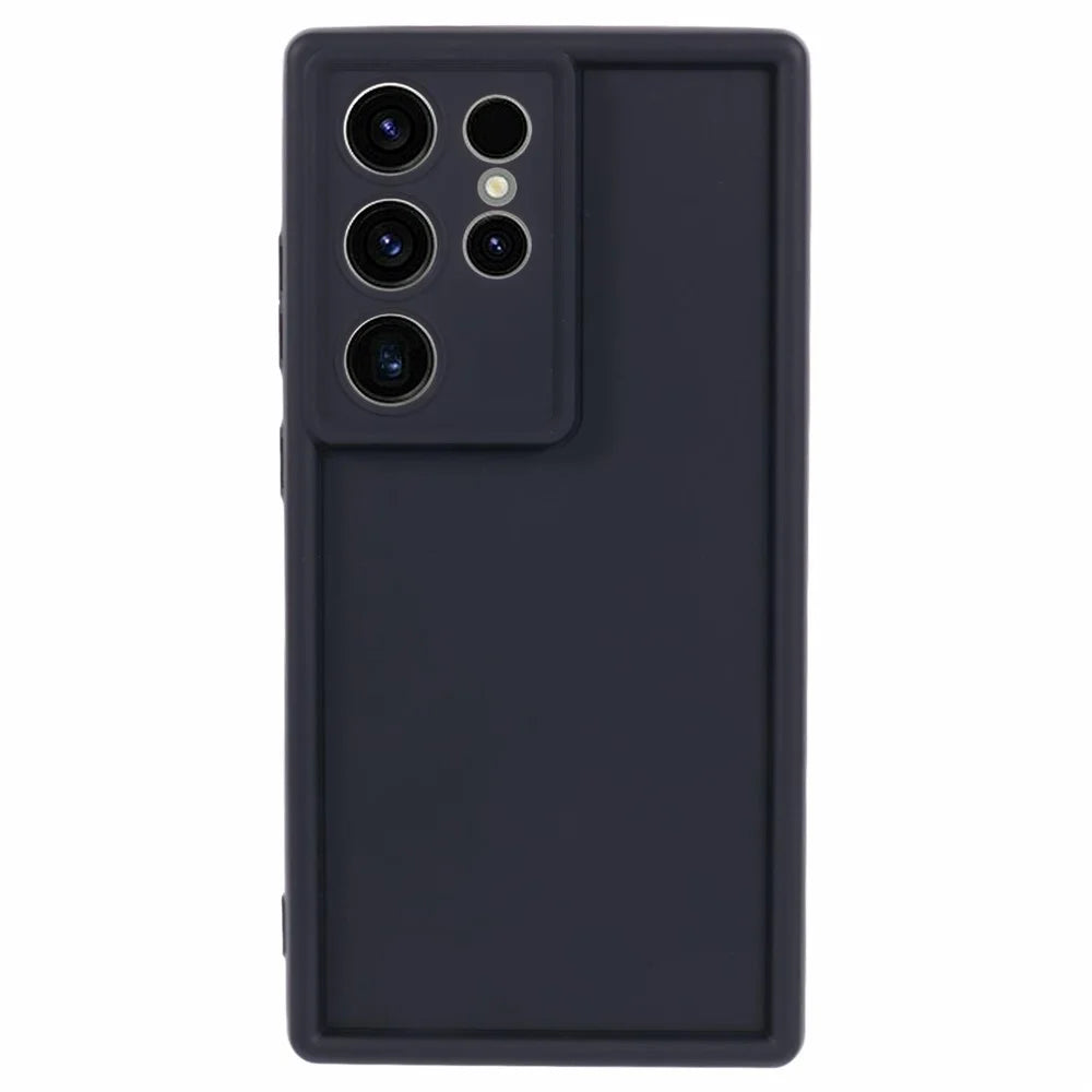 For Samsung Galaxy S23 Ultra Case Soft TPU Anti-Drop Matte Phone Cover - Black - 1