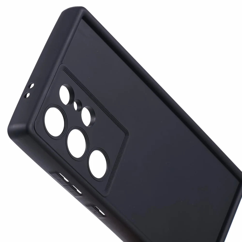 For Samsung Galaxy S23 Ultra Case Soft TPU Anti-Drop Matte Phone Cover - Black - 6