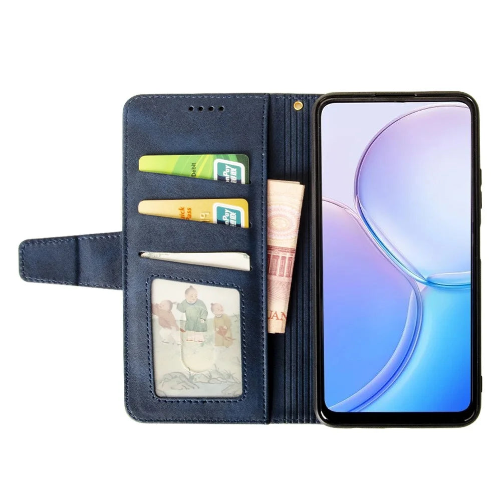 IDEWEI For OnePlus Nord CE 3 Lite 5G / Nord N30 5G Case Calf Texture Wallet Phone Leather Cover - Blue - 2