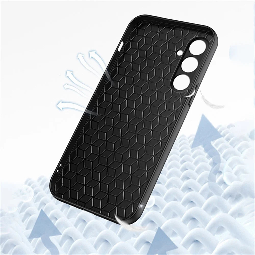 For Samsung Galaxy A14 5G / A14 4G Case TPU + PU Comfort-Grip Skin-Feel Smartphone Case - Grey - 6