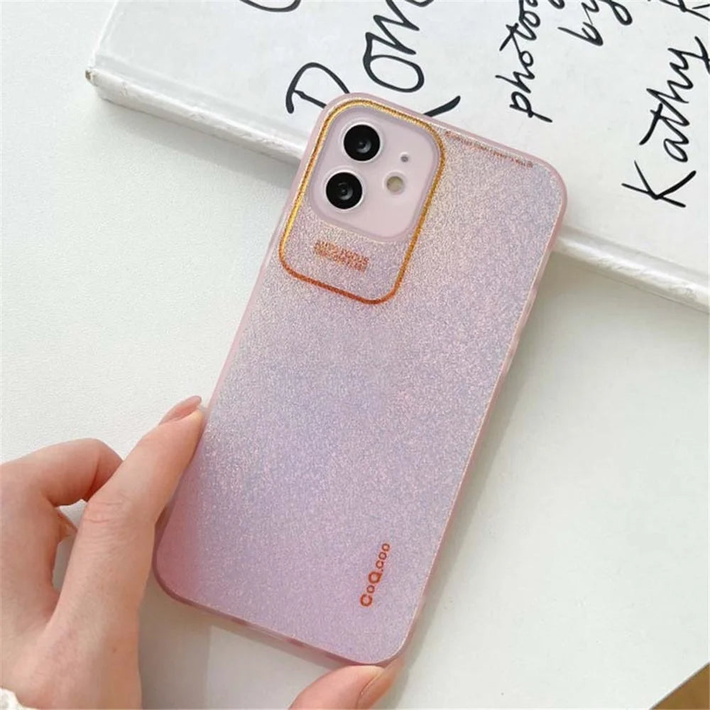 Q.COO Aurora Series for iPhone 11 Case TPU+PET Iridescent Protective Phone Cover - Transparent Pink - 2