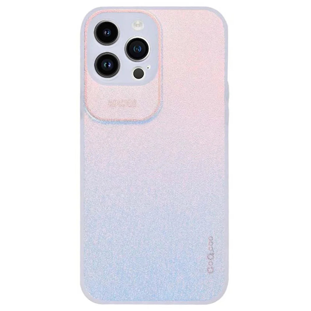 Q.COO Aurora Series for iPhone 14 Pro Max Case TPU+PET Phone Cover Precise Lens Protection - Transparent White - 1