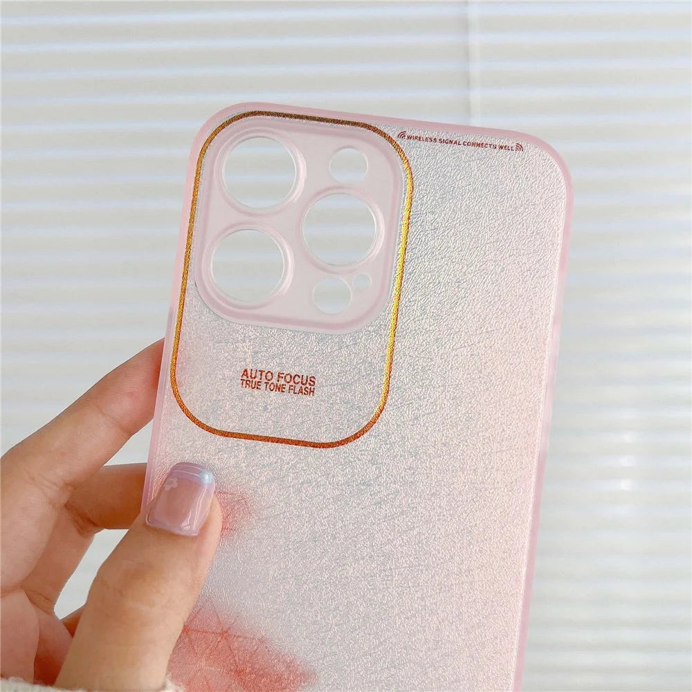 Q.COO Aurora Series for iPhone 12 Pro Phone Case Anti-drop TPU+PET Hybrid Cover - Transparent Blue - 3