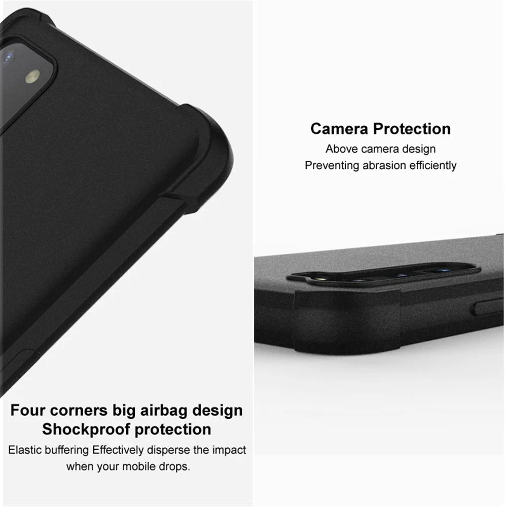 IMAK For Realme 12 Pro 5G / 12 Pro+ 5G Case Airbag Corner Matte TPU Phone Cover - Black - 7